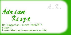 adrian kiszt business card